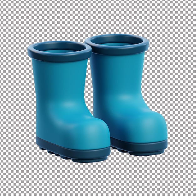 green gardening boots 3d rendered file