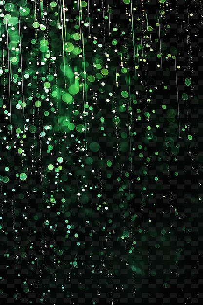 PSD green glitter on a black background