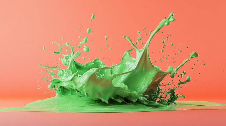PSD green liquid splash