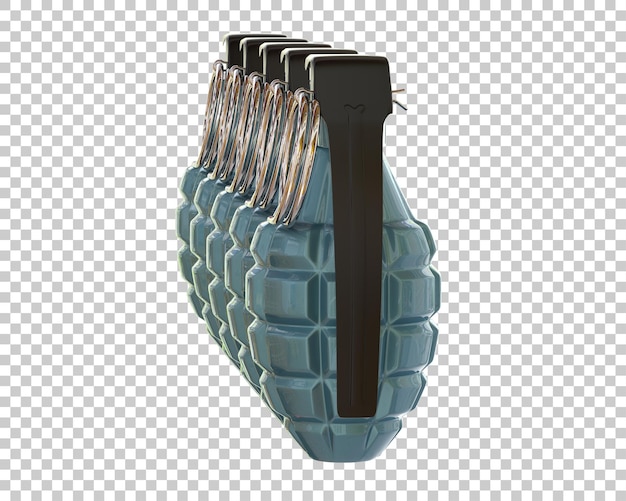 PSD une grenade isolée sur le fond illustration de rendu 3d