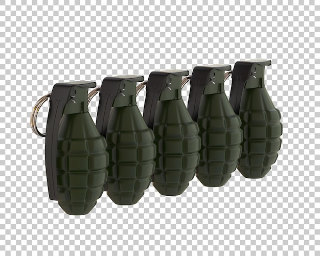 PSD une grenade isolée sur le fond illustration de rendu 3d