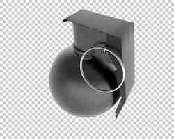 PSD une grenade isolée sur le fond illustration de rendu 3d