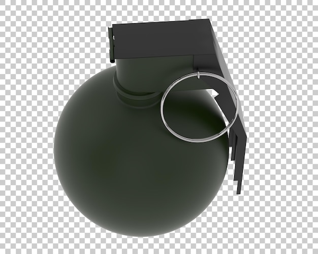 PSD grenade à main sur fond transparent illustration de rendu 3d