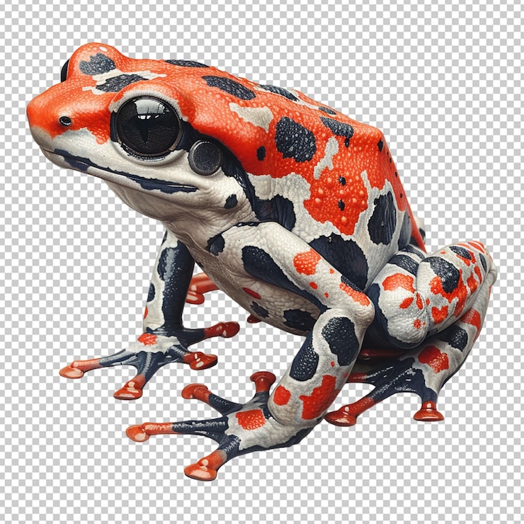 PSD une grenouille colorée png