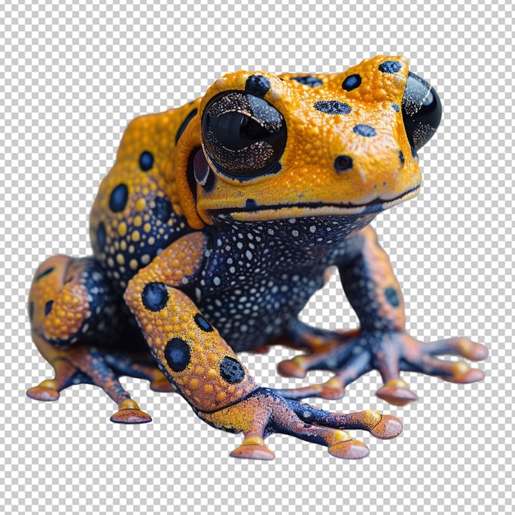 PSD une grenouille colorée png