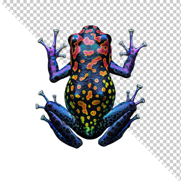 PSD grenouille isolée sur un fond transparent