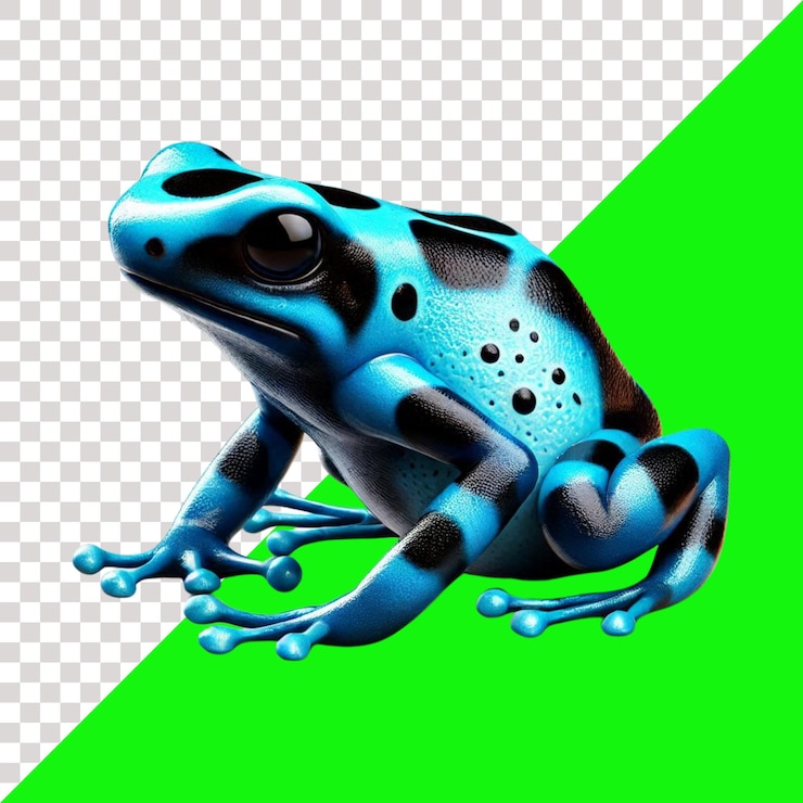 PSD la grenouille venimeuse isolée sur un fond transparent