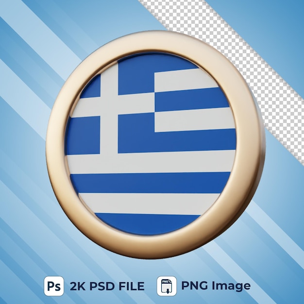 Griechenland-Flagge 3d