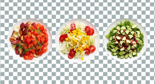 Griechischer salat auf durchsichtigem hintergrund