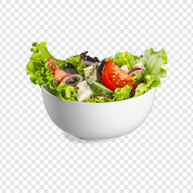 Griechischer Salat in einer weißen Schüssel