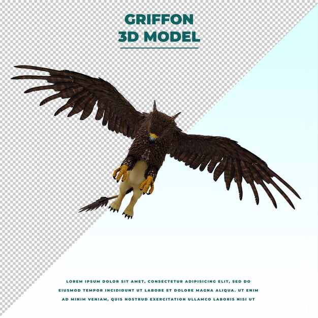 Griffin ou grifo uma criatura lendária com o corpo de um leão, a cabeça e as asas de uma águia