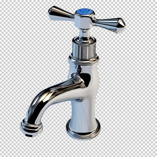 PSD el grifo de agua aislado sobre un fondo transparente png disponible