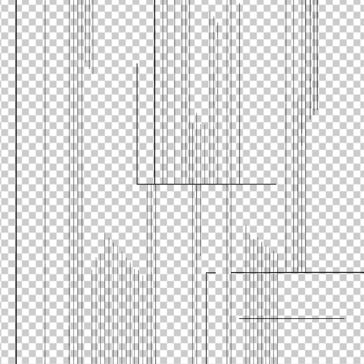 PSD griglia di linee su uno sfondo trasparente psd