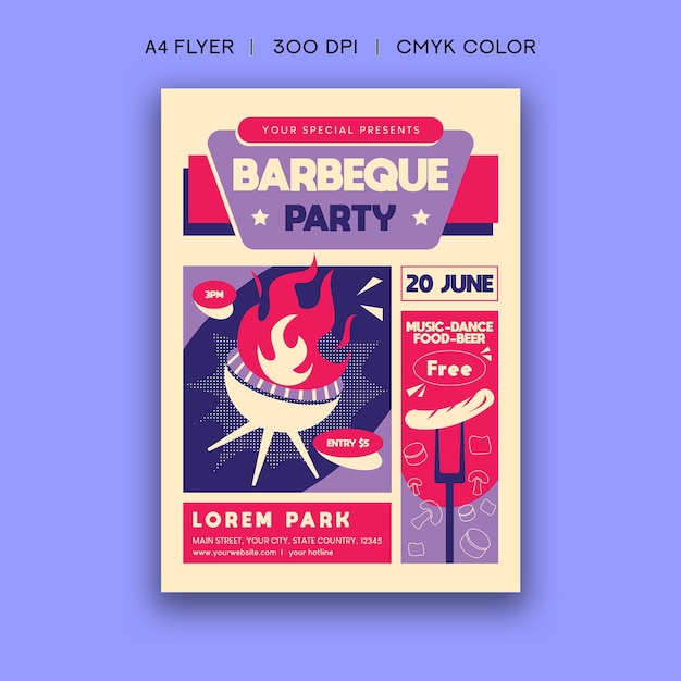 PSD grillparty-flyer