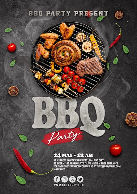 Grillparty-flyer