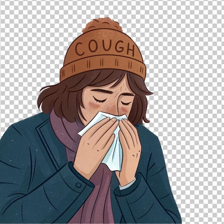 PSD la grippe et le rhume de la personne malade