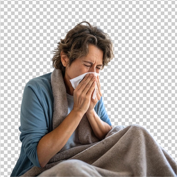 PSD la grippe et le rhume de la personne malade
