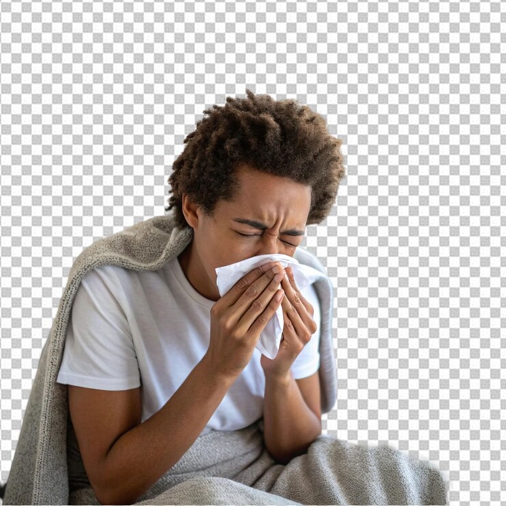 PSD la grippe et le rhume de la personne malade