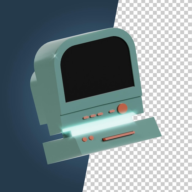 Groovy, icône 3d, éléments rétro des années 80 et 90