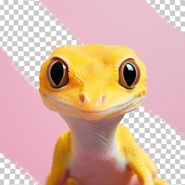 Gros Plan D'un Adorable Petit Gecko Jaune