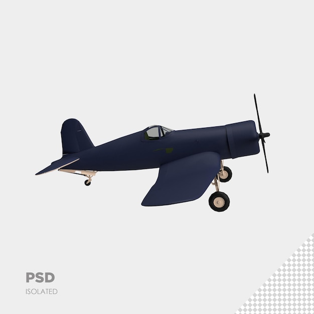 PSD gros plan sur avion psd premium isolé 3d