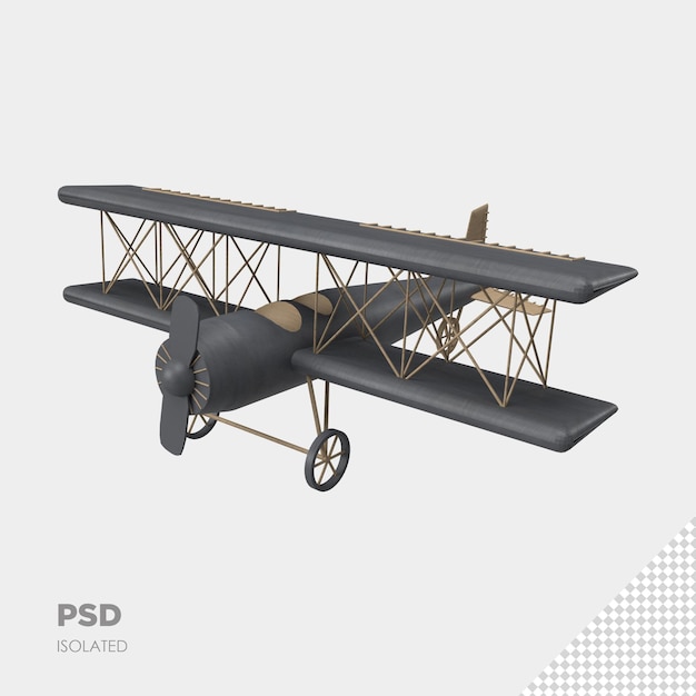 PSD gros plan sur avion psd premium isolé 3d