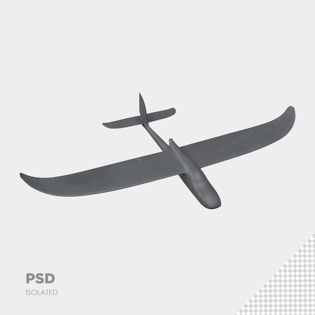 PSD gros plan sur avion psd premium isolé 3d