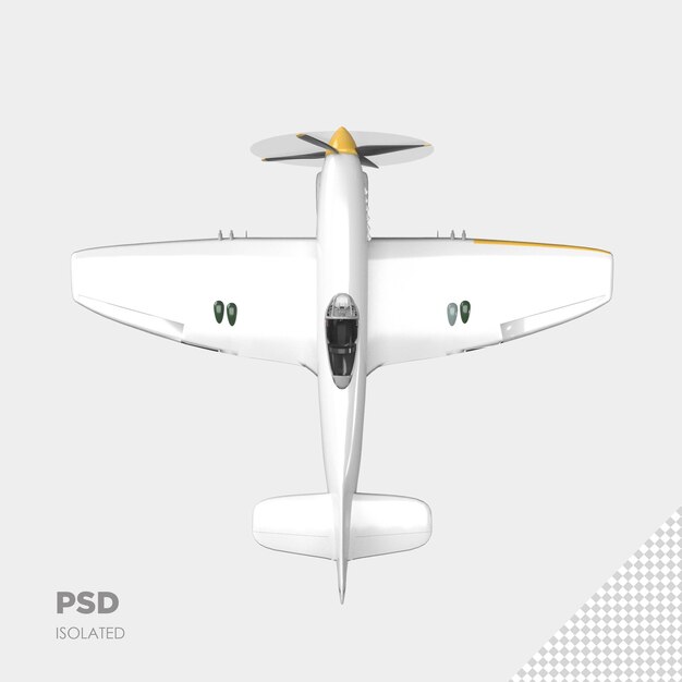 PSD gros plan sur avion psd premium isolé 3d