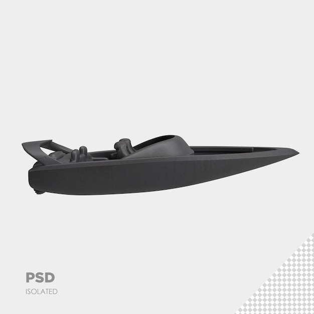 PSD gros plan sur bateau psd premium isolé 3d