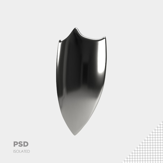 Gros Plan Sur Le Bouclier 3d Isolé Premium Psd