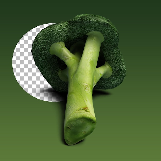 Gros plan de brocoli vert frais isolé