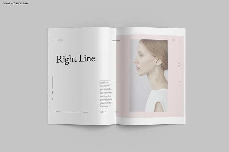 Gros plan sur le catalogue de brochures à deux volets