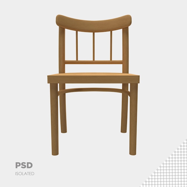 Gros Plan Sur Une Chaise Psd Premium Isolé 3d