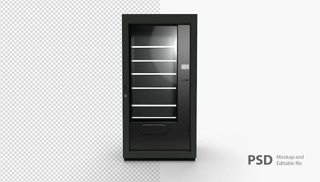 PSD gros plan sur distributeur automatique isolé