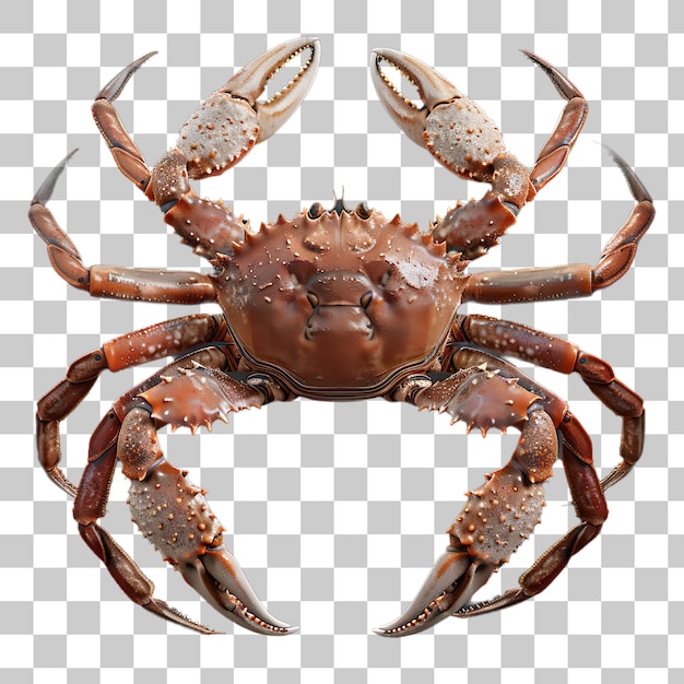 PSD un gros plan du crabe sur un fond blanc