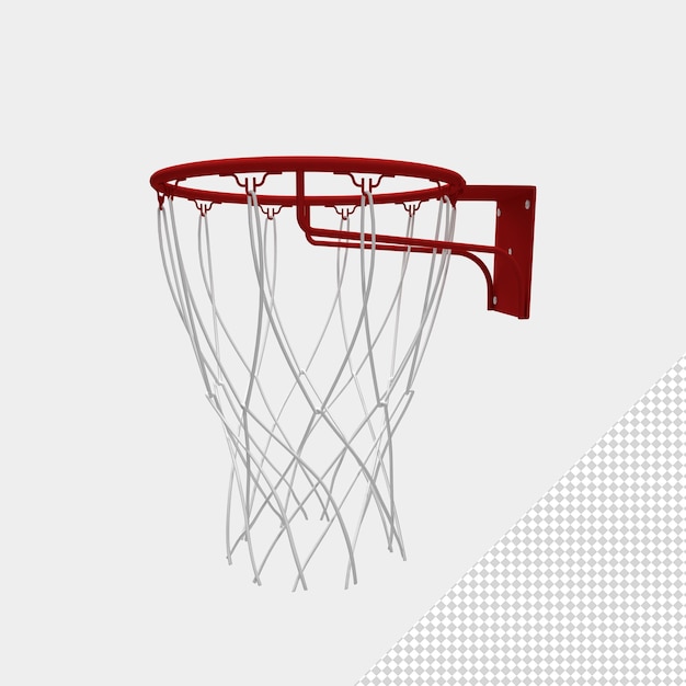 gros plan sur un filet de basket-ball isolé premium psd