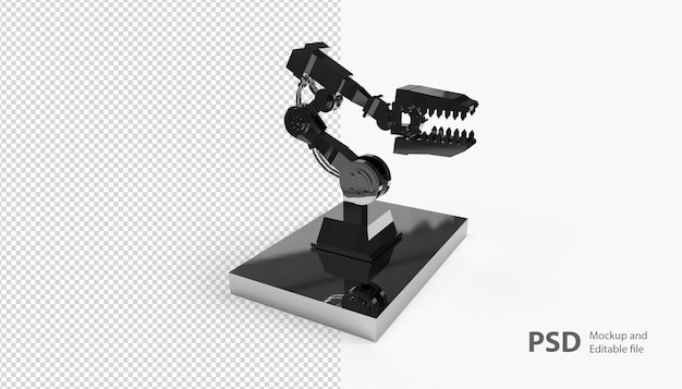 Gros plan sur machine robotique isolée