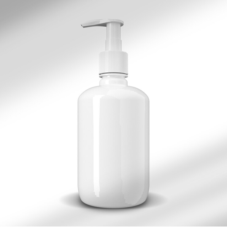 PSD gros plan sur la maquette de bouteille de shampoing