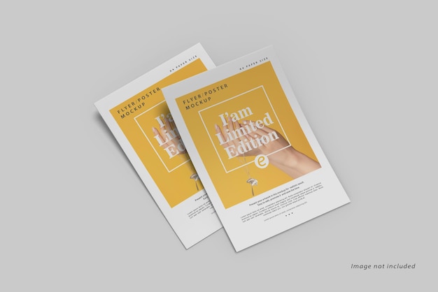 Gros plan sur la maquette de la brochure flyer