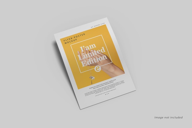 Gros plan sur la maquette de la brochure flyer