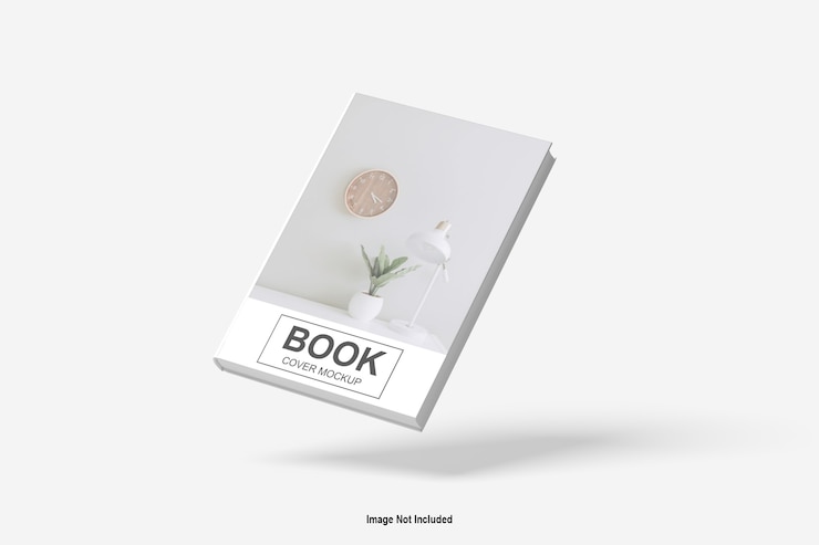 Gros plan sur la maquette de la couverture du livre isolé