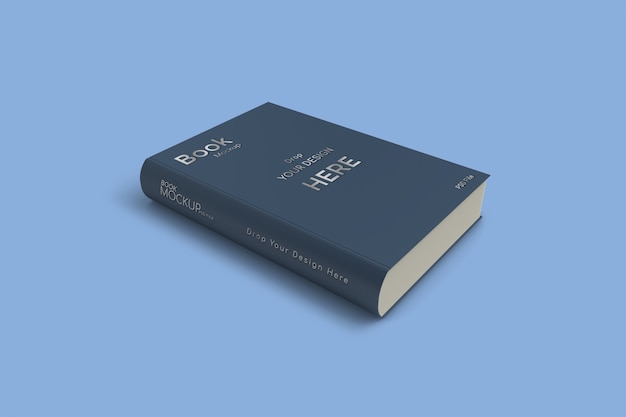 Gros plan sur la maquette de la couverture du livre isolé