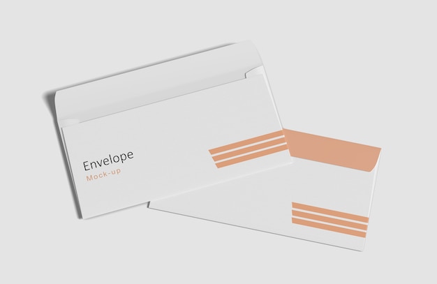 Gros plan sur la maquette d'enveloppe isolée
