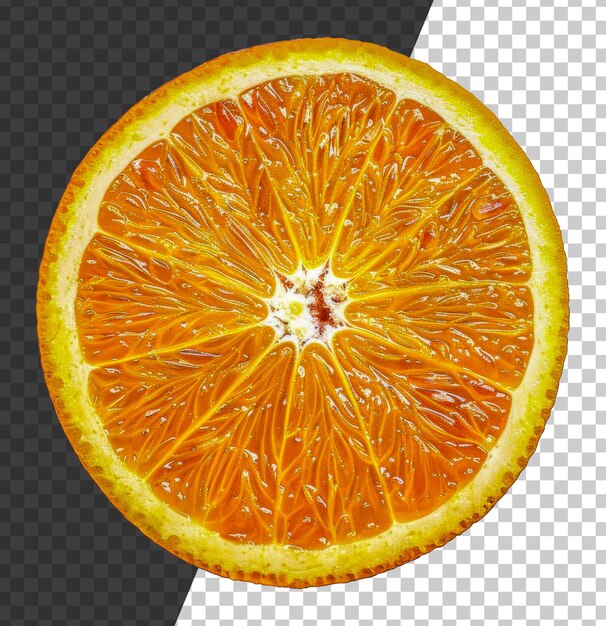 PSD un gros plan d'une orange avec la peau enlevée