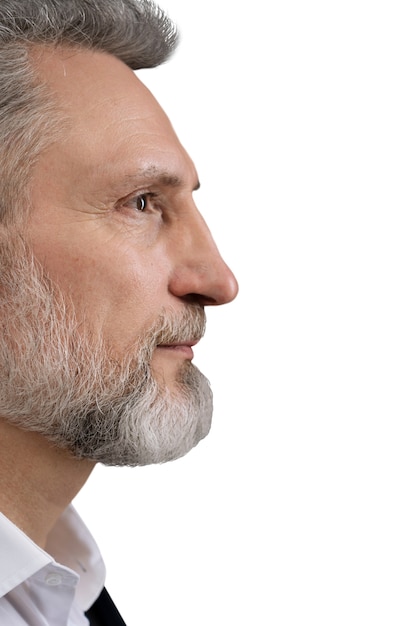Gros plan sur le portrait du vieil homme