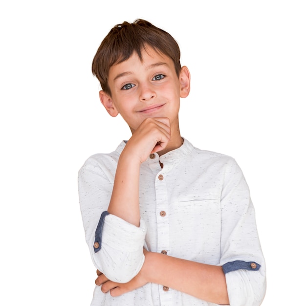 Gros plan sur le portrait d'expression d'enfant