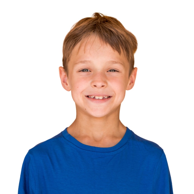 PSD gros plan sur le portrait d'expression d'enfant