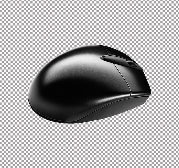 Gros plan de souris noire isolée