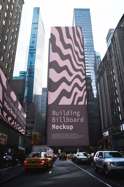 Großbildschirm-Mockup der Stadtplakaten