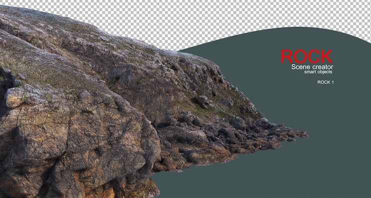 PSD große felsen mit rauheit und unterschiedlichen ebenen